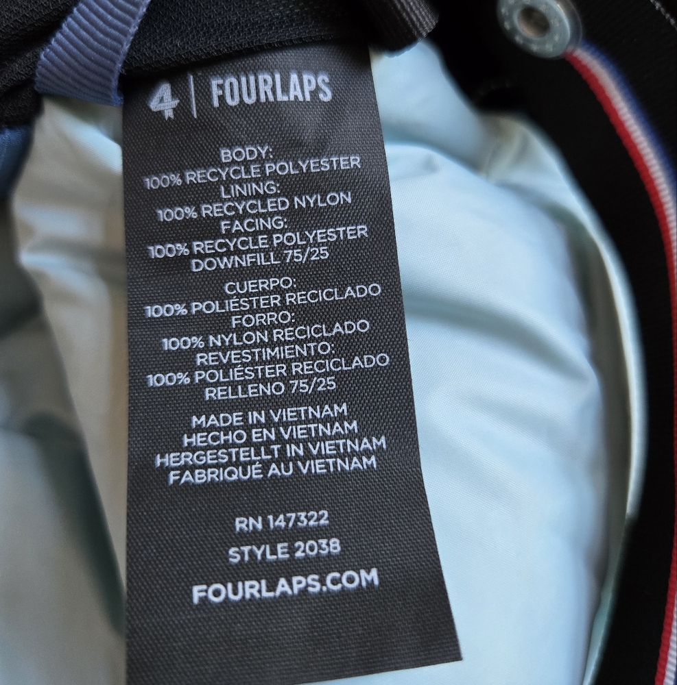 NWT Fourlaps Cover Down Hooded Puffer Jacket with Carrying Straps size Small - Picture 16 of 16
